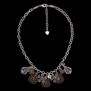 Unique crystal and metal necklace with antique components